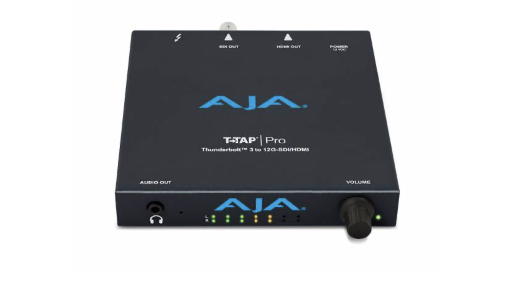 T-TAP Pro d’Aja, monitoring 4K/HDR/HFR et connectivité Thunderbolt 3 © DR