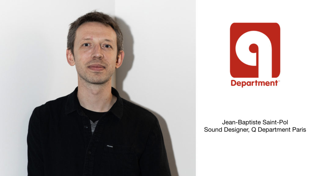 Jean-Baptiste Saint-Pol, sound designer de Q Department Paris © Kevin Couliau