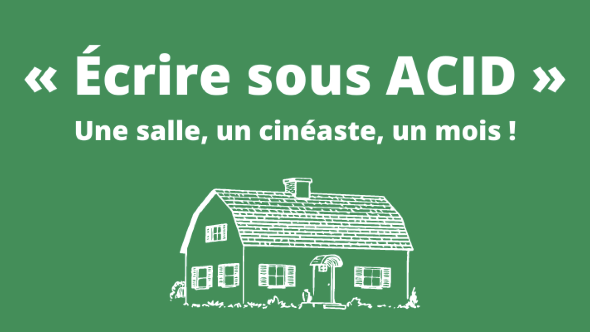 You are currently viewing La première résidence d&rsquo;écriture de l&rsquo;ACID dévoile ses lauréats !