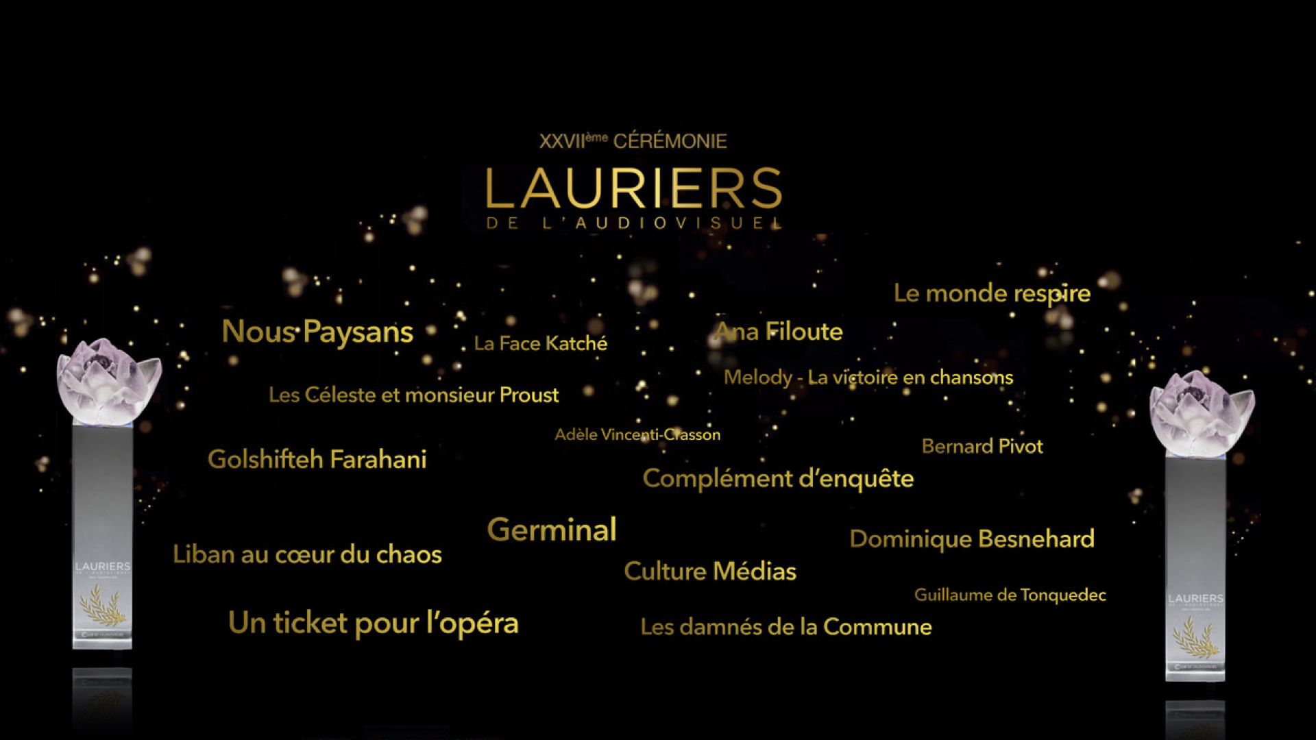 Lire la suite à propos de l’article 27ème Lauriers de l&rsquo;Audiovisuel, les lauréats !