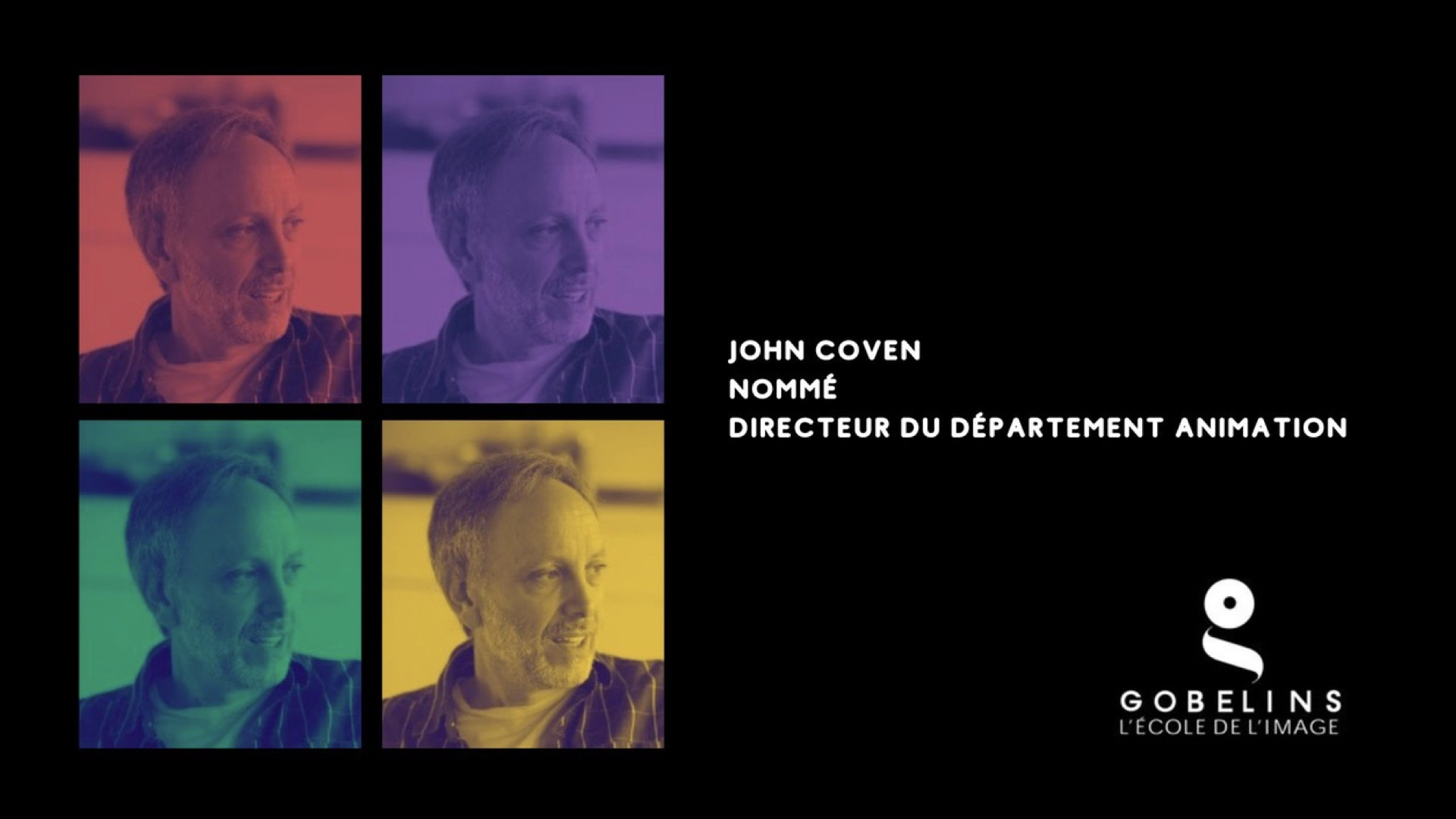 You are currently viewing John Coven devient Directeur du Département Cinéma d&rsquo;animation de l&rsquo;école des Gobelins !