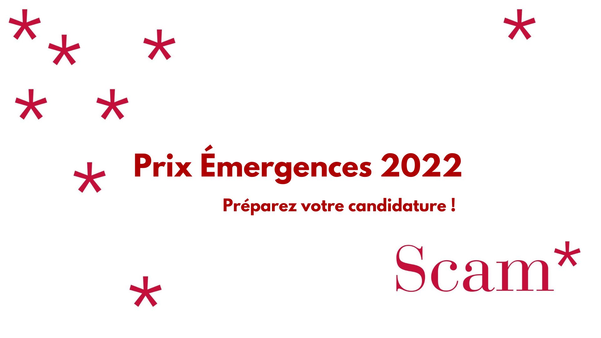 Lire la suite à propos de l’article Préparez votre candidature pour le prix Émergences 2022  !