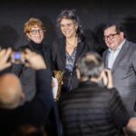 Ariane Toscan du Plantier (Vice-Présidente de l’Académie) et Henri de Roquemaurel (BNP Paribas) ont remis le Prix Daniel Toscan du Plantier à Barbara Letellier , productrice de Haut et Court